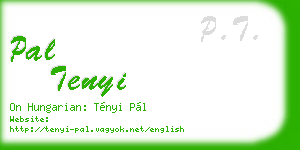 pal tenyi business card
